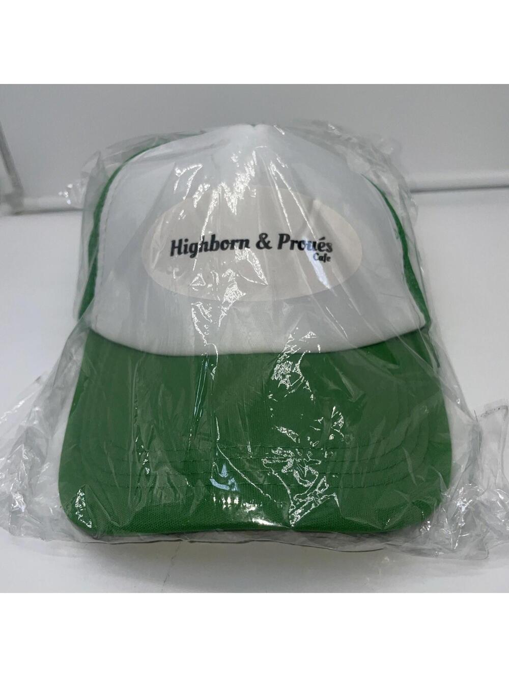 Highborn & Proues Cafe Los Angeles Green Trucker Hat OSFA Cap Coffee Cart
